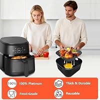 Goodpejine 21cm szilikon airfryer forma osztóval Philips Ninja COSORI kompatibilis 6