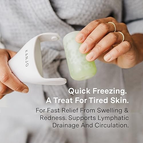 Miniatura 3 de Kanjo Rodillo de hielo para alivio de la migraña de la cara y los ojos, para aliviar la migraña, rodillo facial de hielo, para el cuidado de la piel