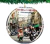 Weekino Vietnam Old Town Hanoi Christmas Ornament City Travel Souvenir Collection Double Sided Porcelain 2.85 Inch Hanging Tree Decoration
