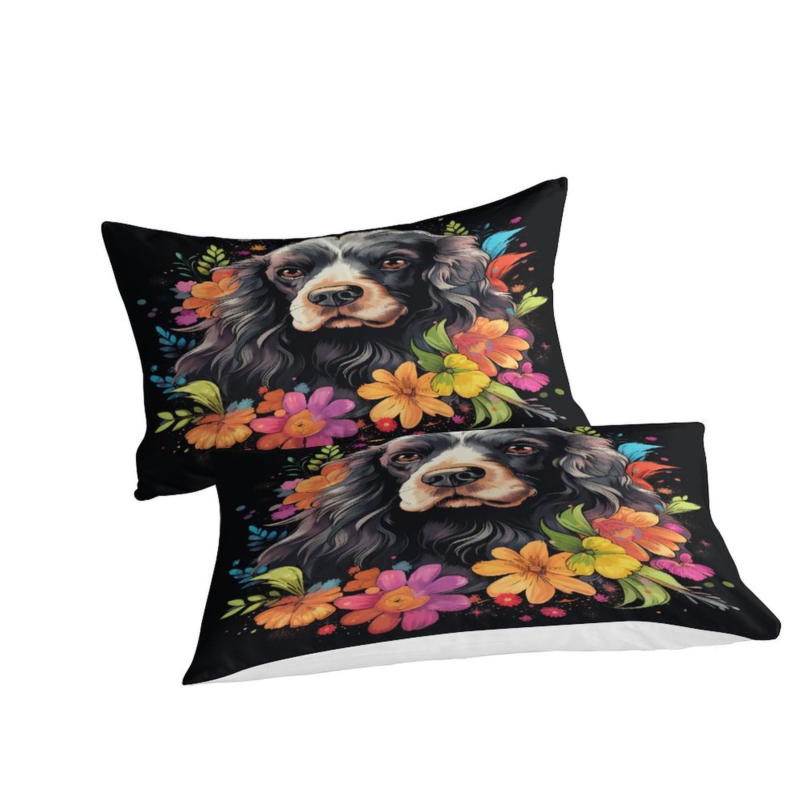 YAMABAIHUO Cocker Spaniel 3D-bedrukte dekbedovertrekset, 3-delig