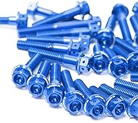 Vista 35 de MC Motoparts Race Spec Kit de pernos de motor cabeza HEX M6 compatible con XJ6 Diversion/F 2009-2016 13 14 15 16 (azul)