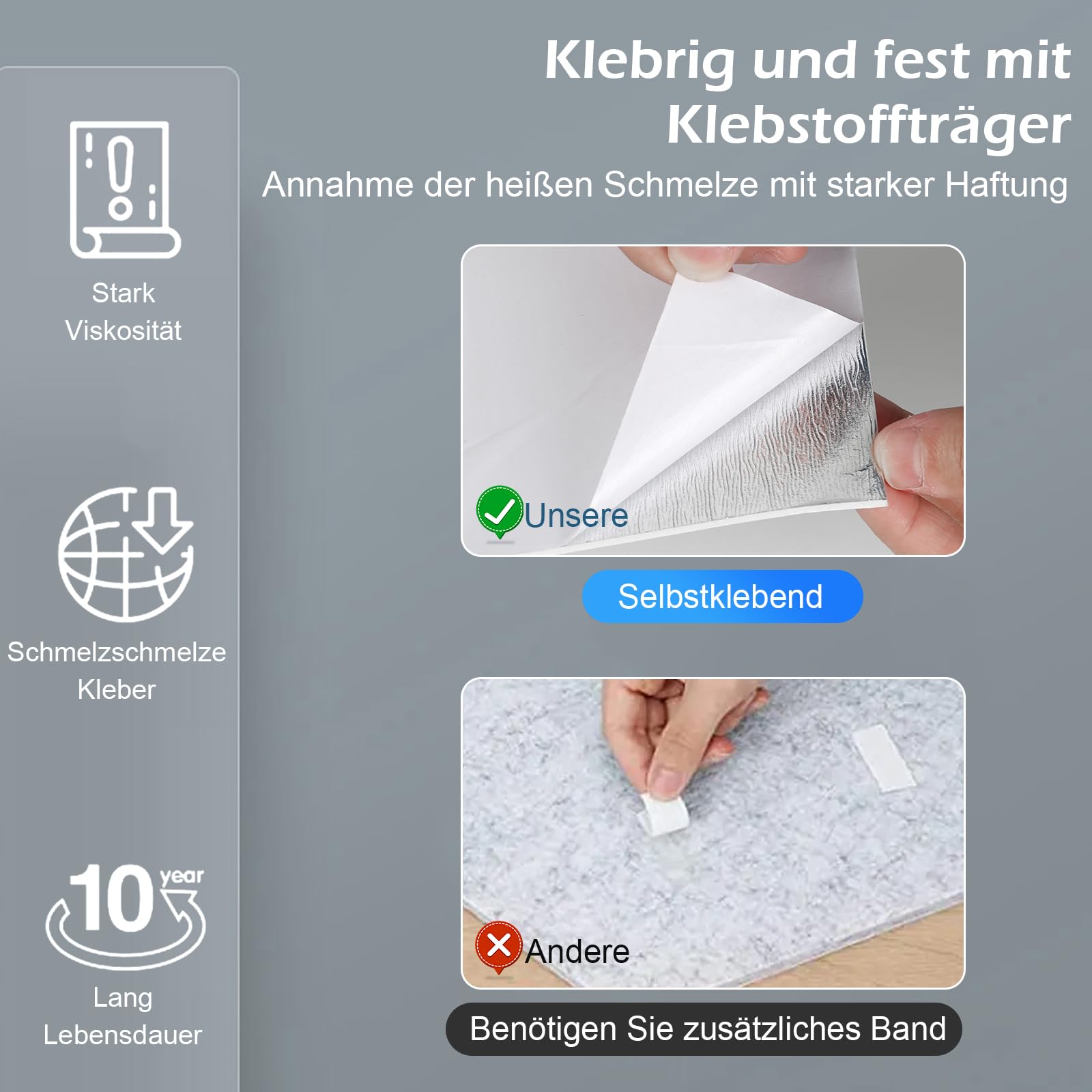 Küchenrückwand selbstklebend,Küche Küchenrückwand Glasoptik 10 Stück Spritzschutz Küche 30cm x 60cm Rückwandschutz Platte 2.5mm PVC Folie für Küche Badezimmer (D)
