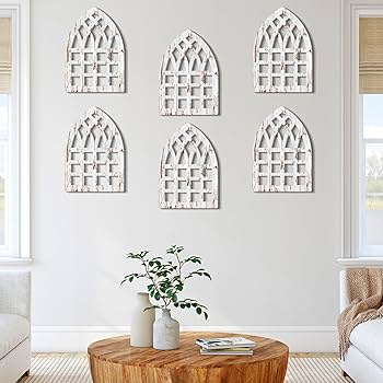 Amazon.com: 6 Pcs Rustic Window Frame Arch Wood Farmhouse
