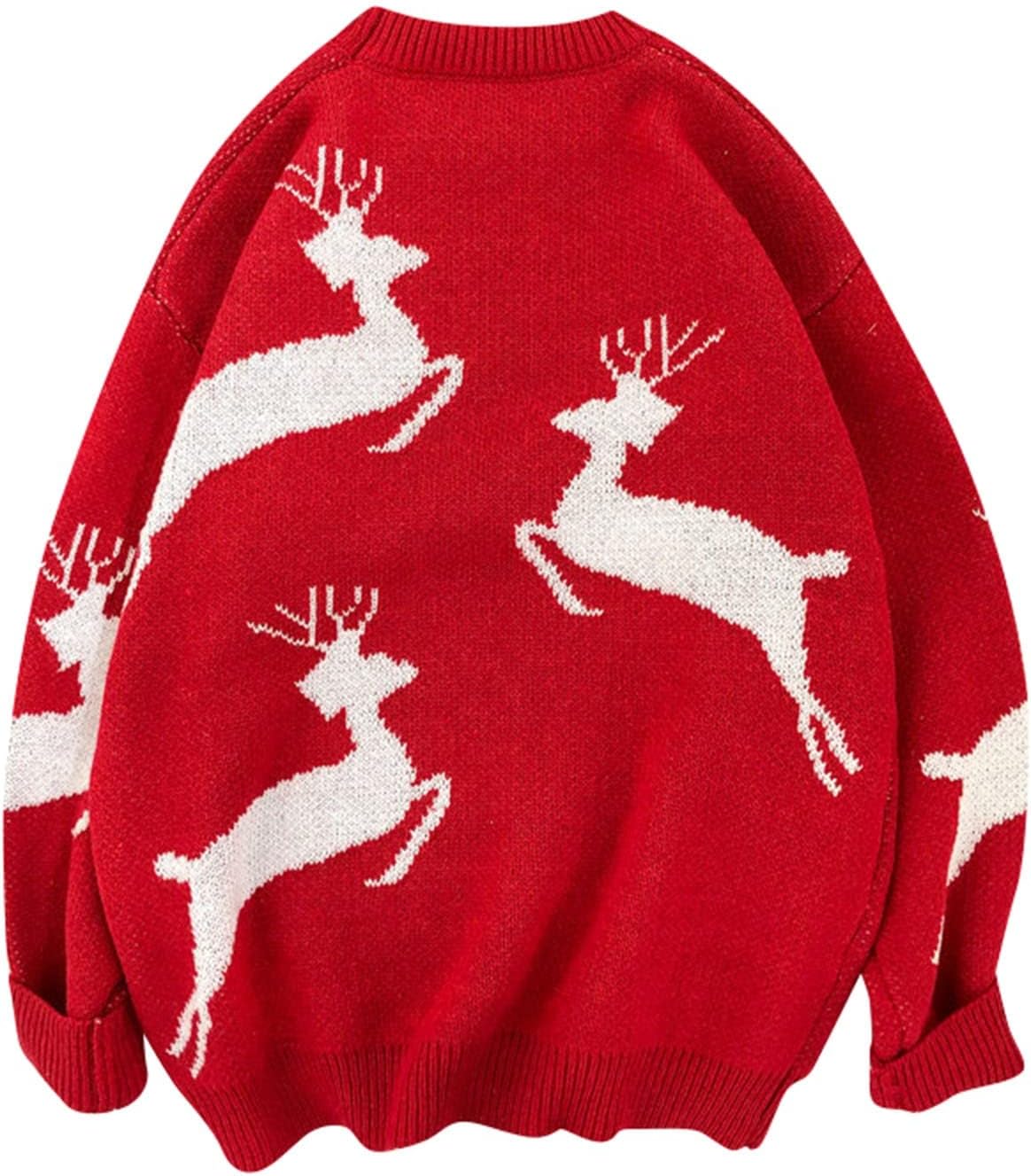 Men's Pullover Sweater Warm Funny Jacquard Holiday Sweater Top Blouse Men