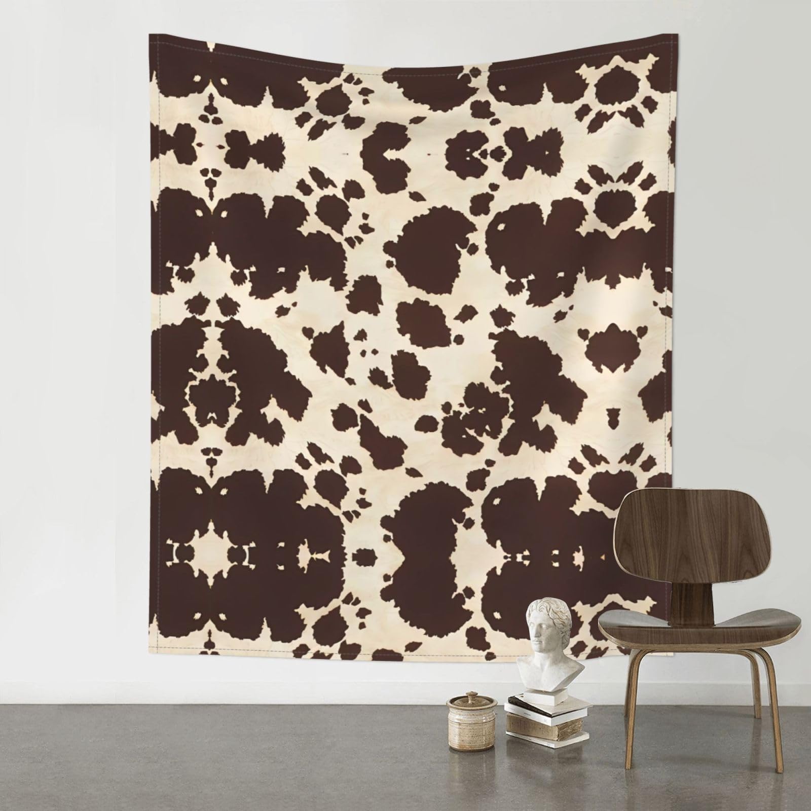 YYHHAOFA Cow Printed Prints 60x51in Wall Tapestry Boho Chic Dorm Decor & Beach Throw Blanket