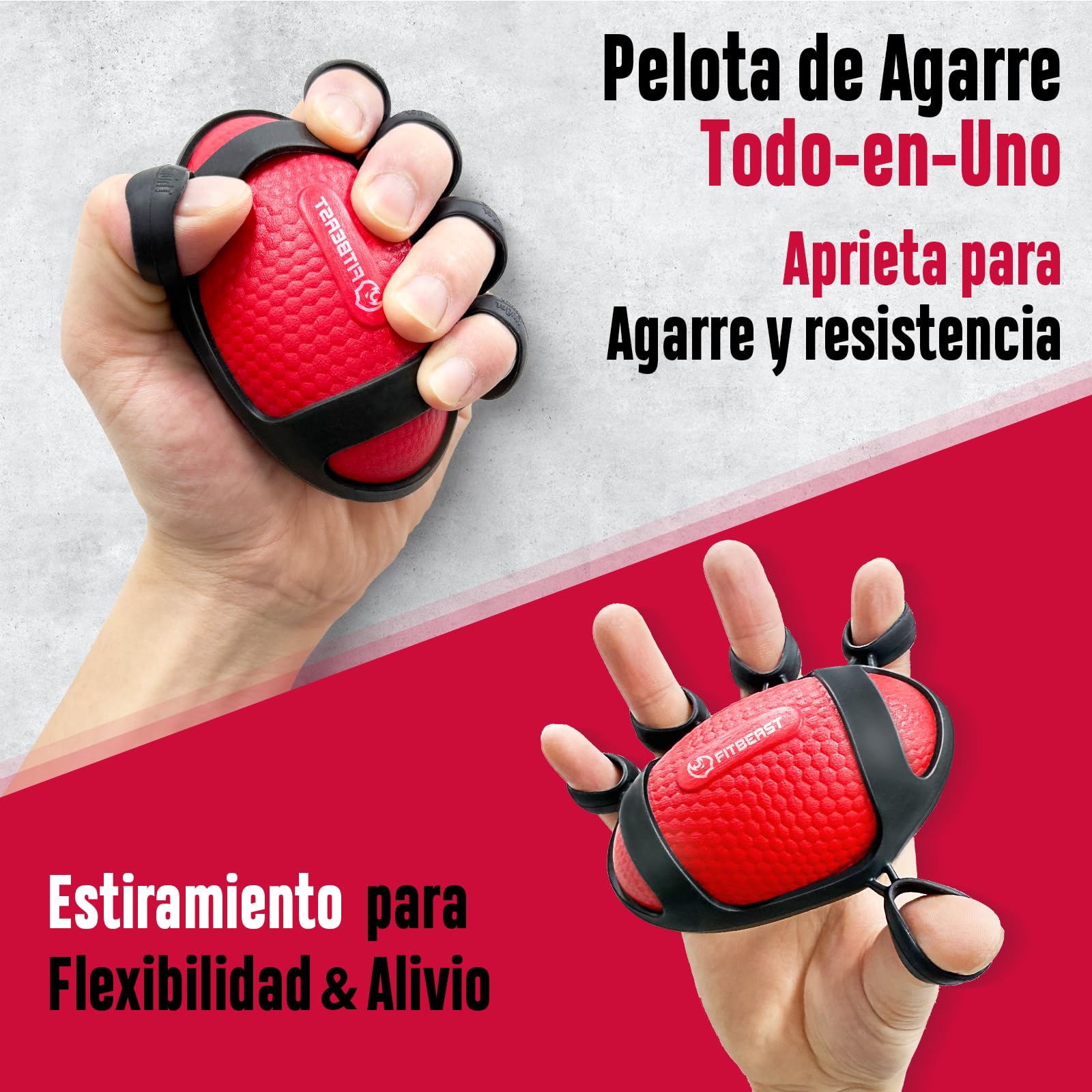 FitBeast - Juego de 6 piezas de entrenamiento de fuerza con agarre ajustable para un mejor rendimiento de la mano