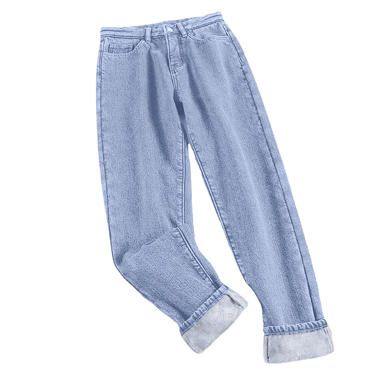 Frauen Fashion Solid Winter Hohe Taille Gerade Lose Dünne Oberbekleidung Warme Verdickte Harem Hosen