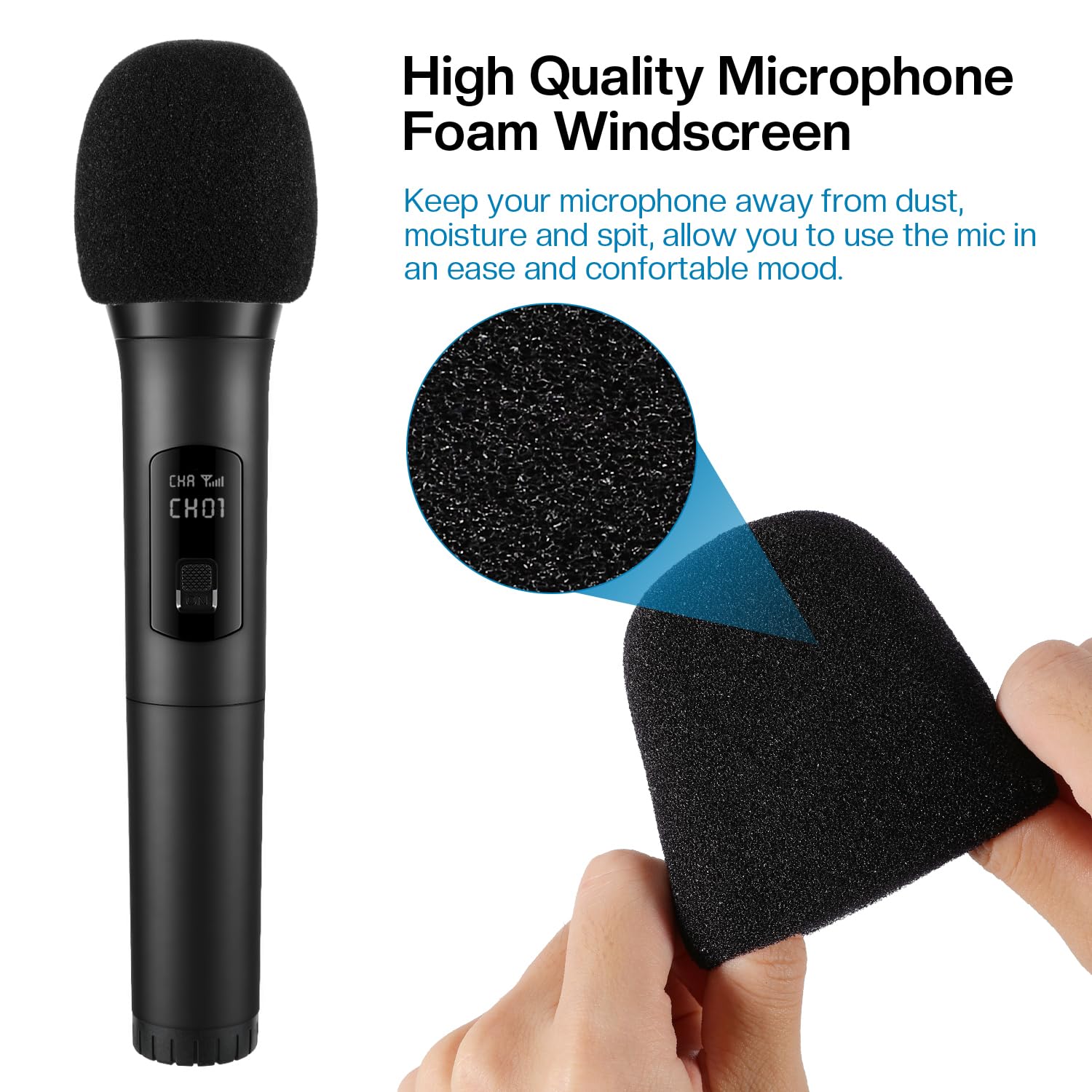 Sistema Microfono Wireless Ibiza VHF2H - 2 Microfoni (Palmare E Lavalier) + Ricevitore, 2 Canali, Per Karaoke E Presentazioni