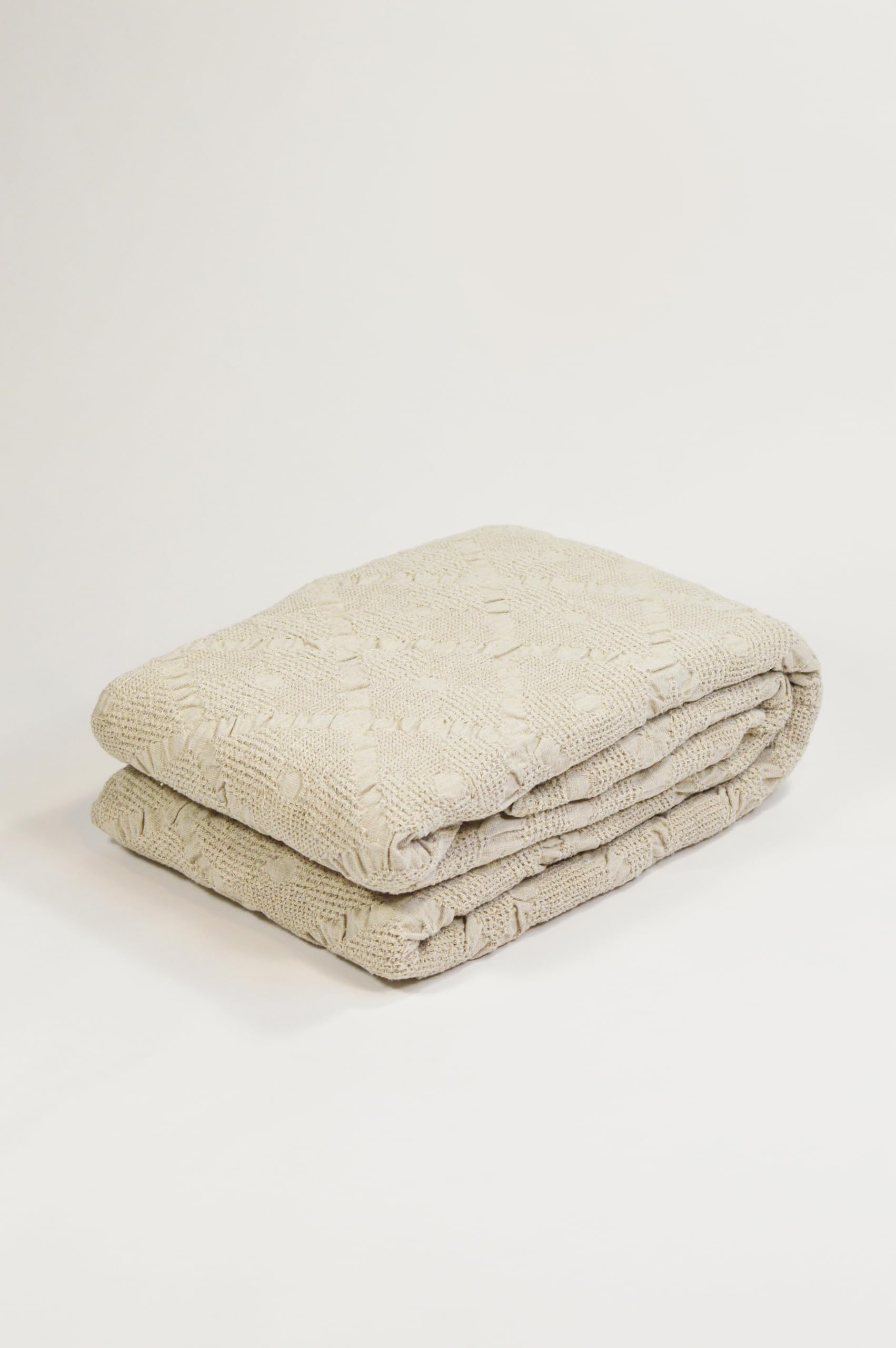 Fineline Leinendecke Lara, 80% Leinen/20% Baumwolle, beige, Tagesdecke, Decke, 2,8 kg