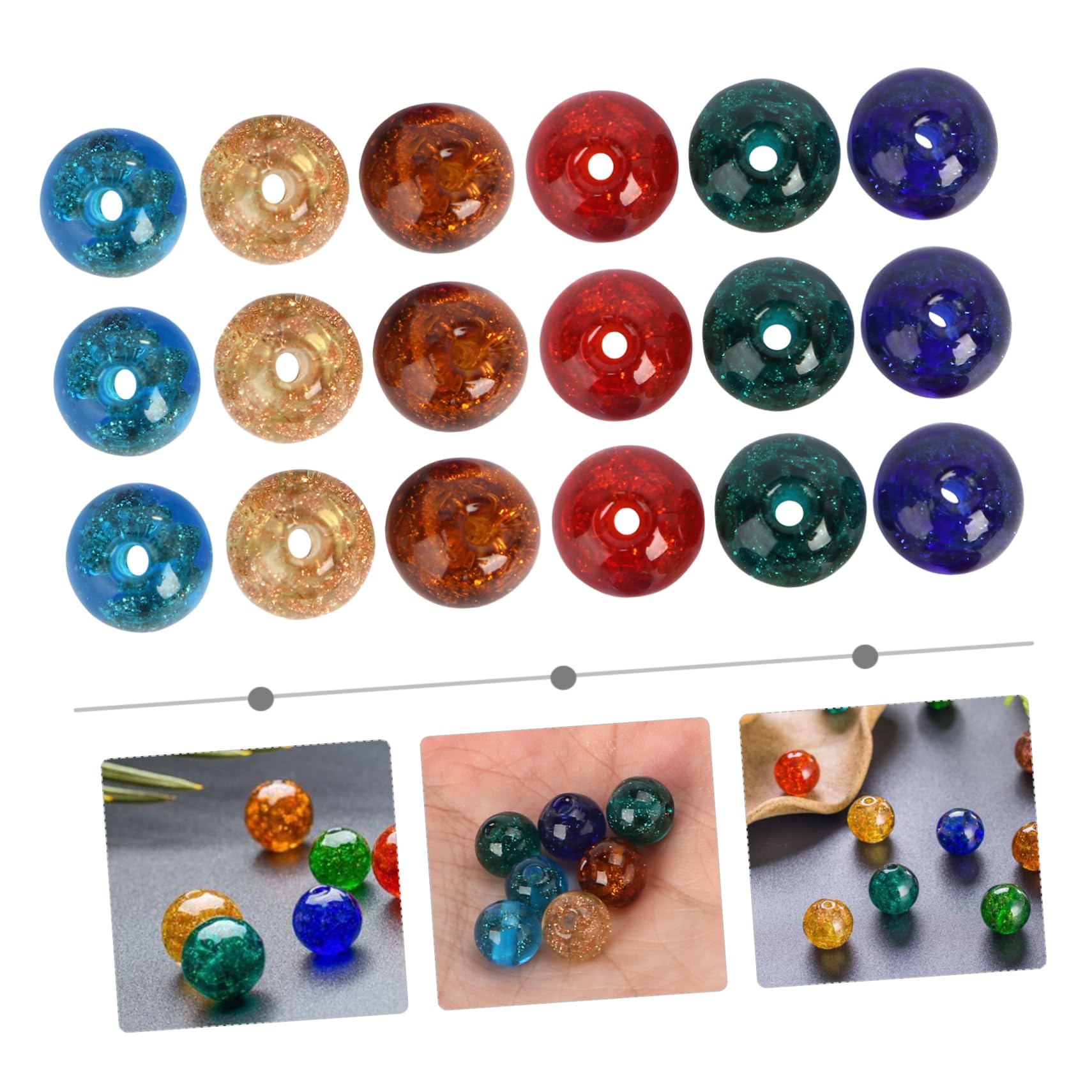 NUOBESTY 140piezas Cuentas De Vidrio Para Hacer Joyas Accesorios Decorativos y Pulseras