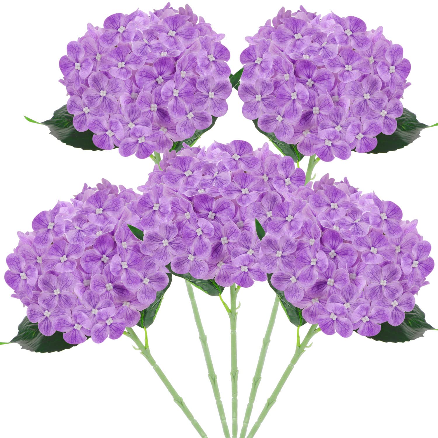 Image of Ceramic charm with purple hydrangea flower