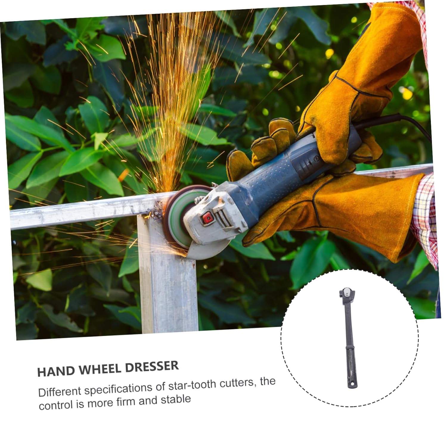 KICHOUSE Grinding Wheel Dresser for Bench Grinder Handheld Dressing Wheel Tool Iron Material Heat Proof