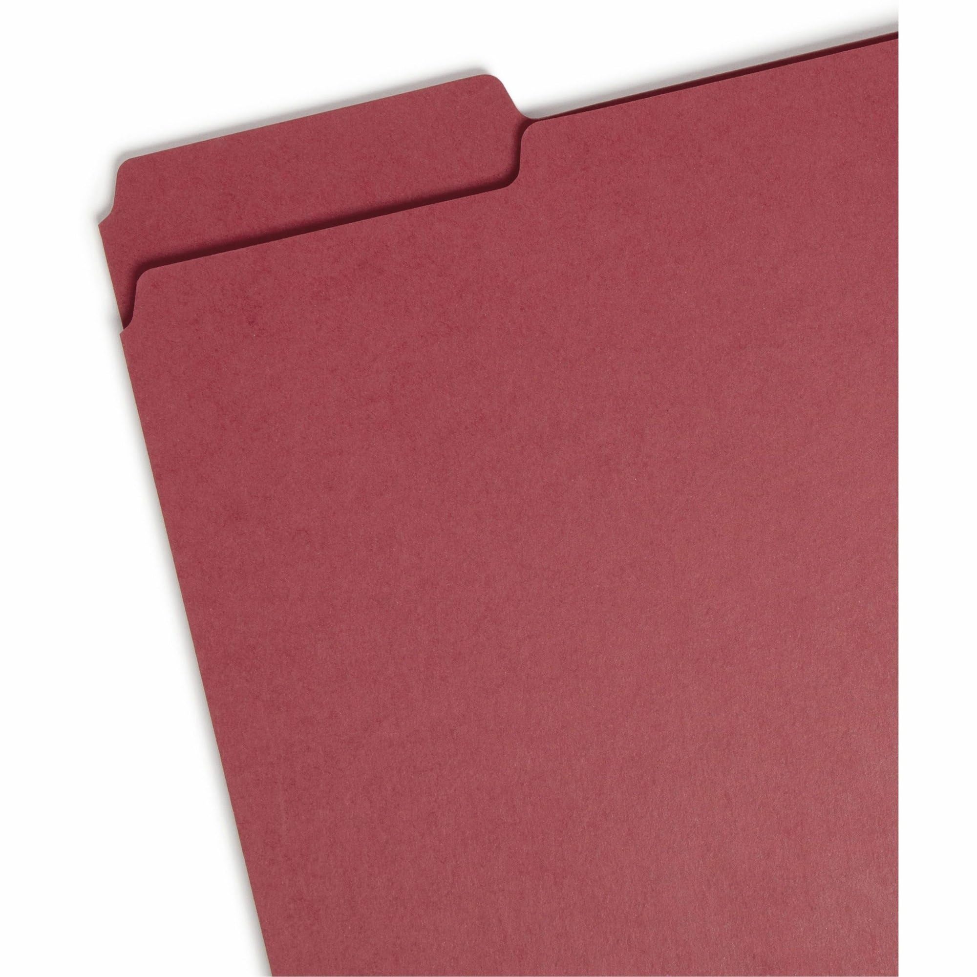 Smead Cartella portadocumenti con chiusura SafeSHIELD, 2 elementi di fissaggio, linguetta da 1/3, espansione di 5,1 cm, formato lettera, rosso brillante, 25 per scatola (14936)