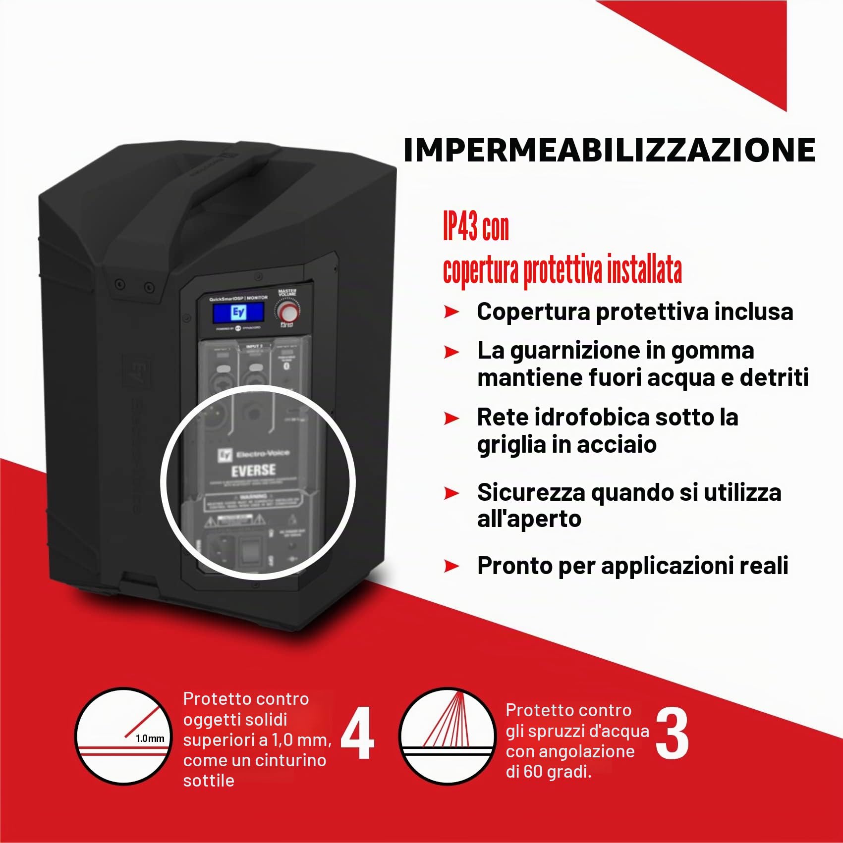 Electro-Voice EVERSE 8 Altoparlante portatile PA 20.3 cm 8 pollici a batteria ricaricabile 1 pz.