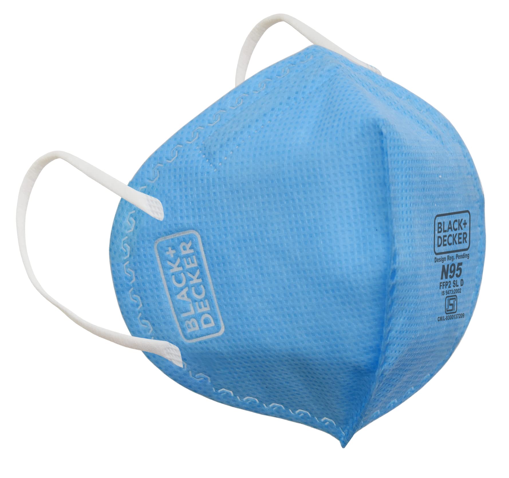 BLACK+DECKER ISI FFP2 Kids Face Mask with Earloops for Protection Against virus, Blue, Pack of 5-image-37
