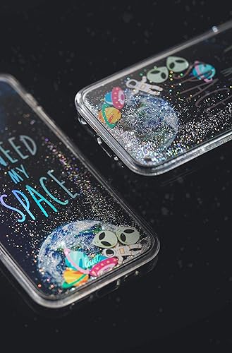 Miniatura 3 de LAUT - Funda Space Liquid Glitter compatible con iPhone 12  iPhone 12 Pro  Elementos móviles que brillan en la oscuridad  Espacio