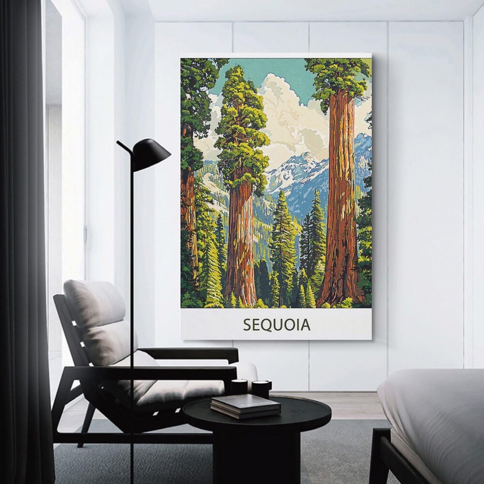 Junmoney Canvas Wall Picture Sequoia National Park (2), 12x18inch(30x45cm), for Bedroom Decor, Cosy Corners Or Studios, A Warm Accent for Relaxed Interiors
