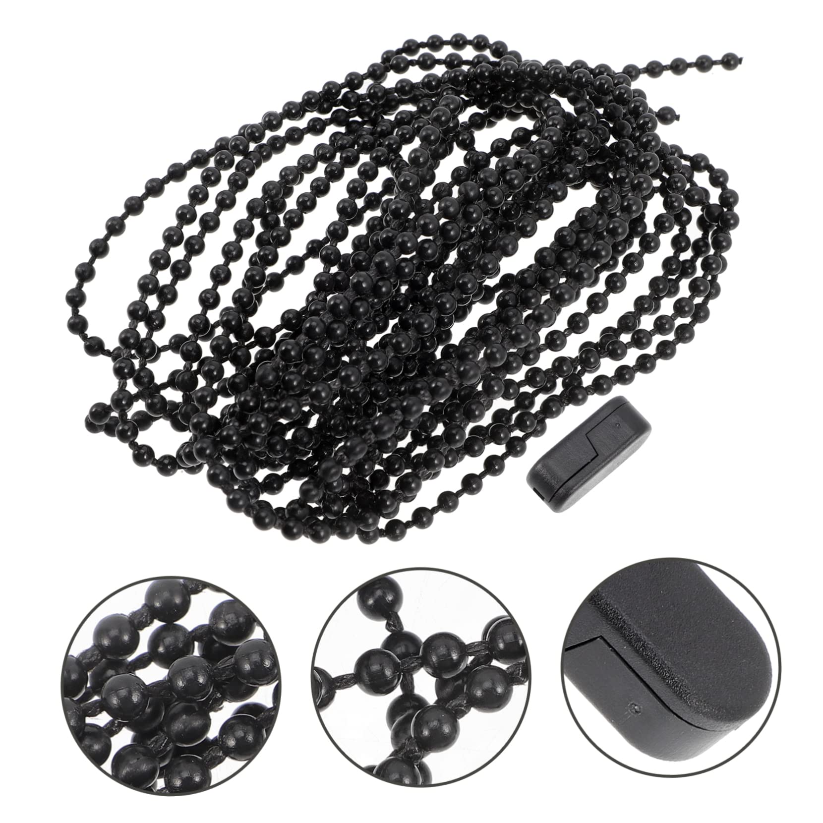 MUCKLILY 1 Set Beaded Pull Chain for Roller Blinds Beaded Ball Chain for Curtains and Shutters Meters Accessory for Home Decor