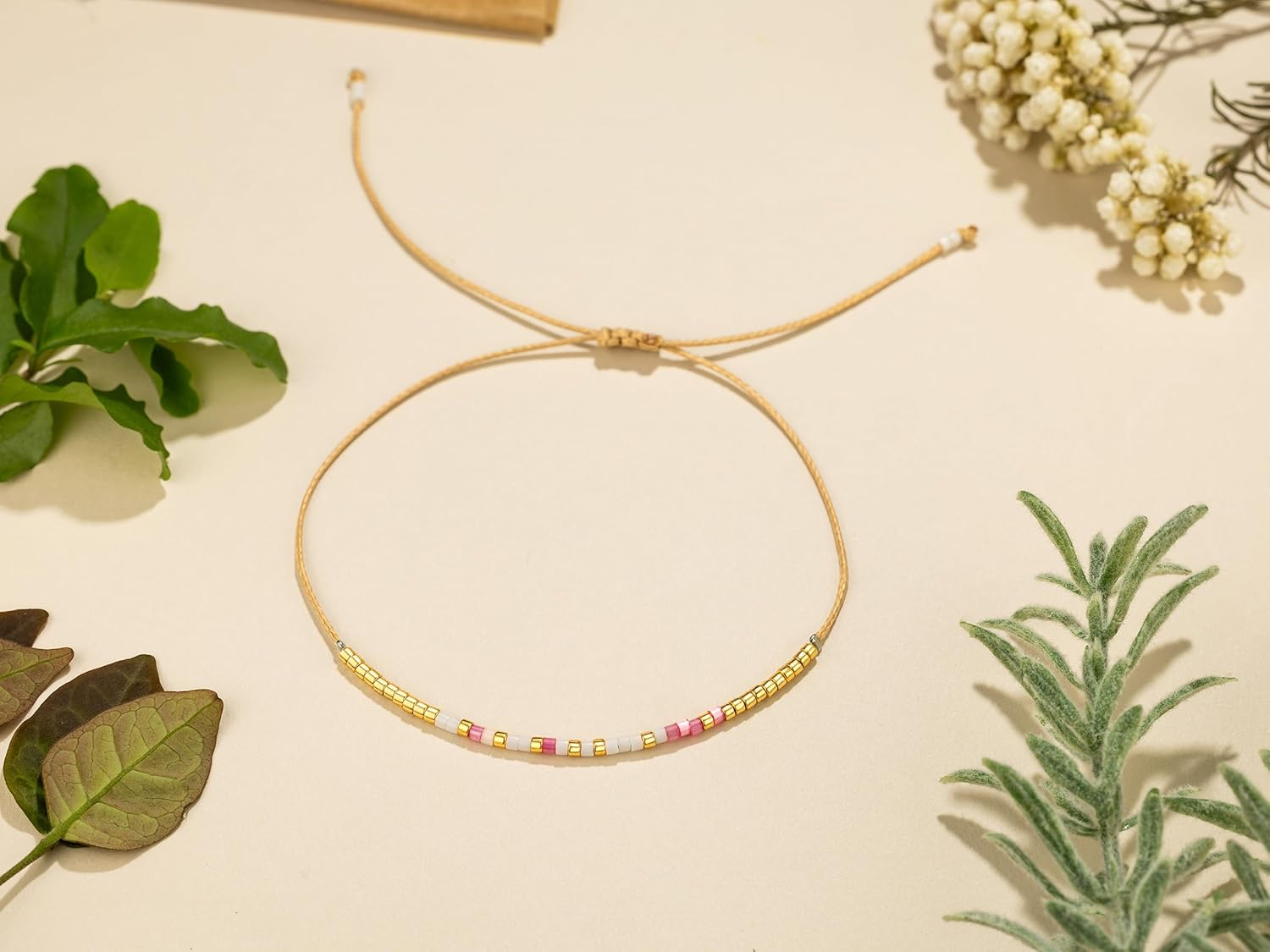 RareLove Mom to Be Gifts -First Mothers Day Gifts for New Mom Mama to be Morse Code Beaded Bracelets for Women Pink White Golden Pony Beads - Image 4