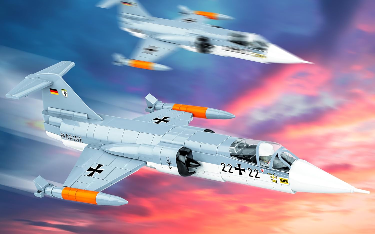 COBI Armed Forces Lockheed F-104 Starfighter Building Set, 428 Pieces