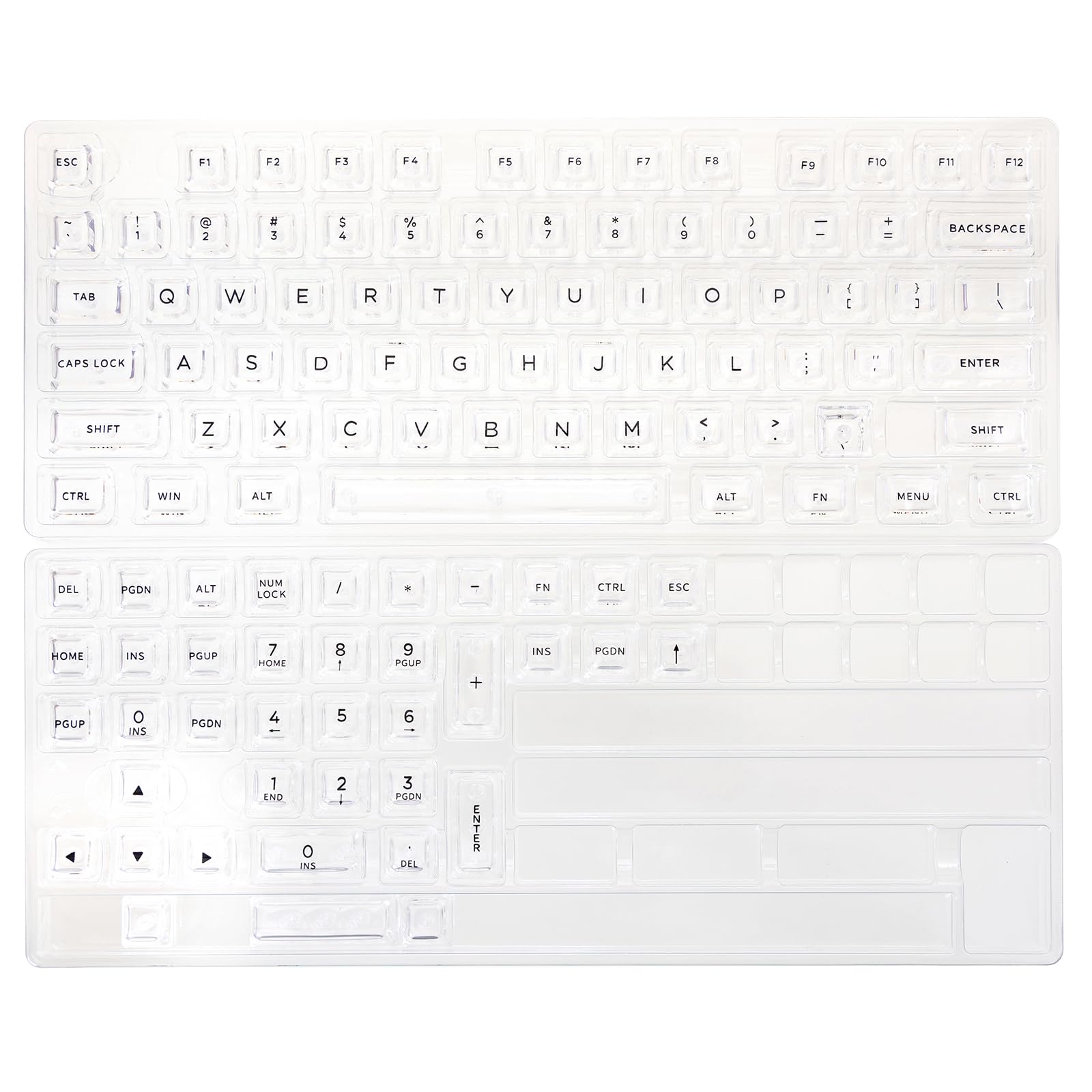 GK GAMAKAY Lot de 113 touches transparentes pour clavier mécanique MX Gateron Kailh Switch profil ASA SN75 98% 75%