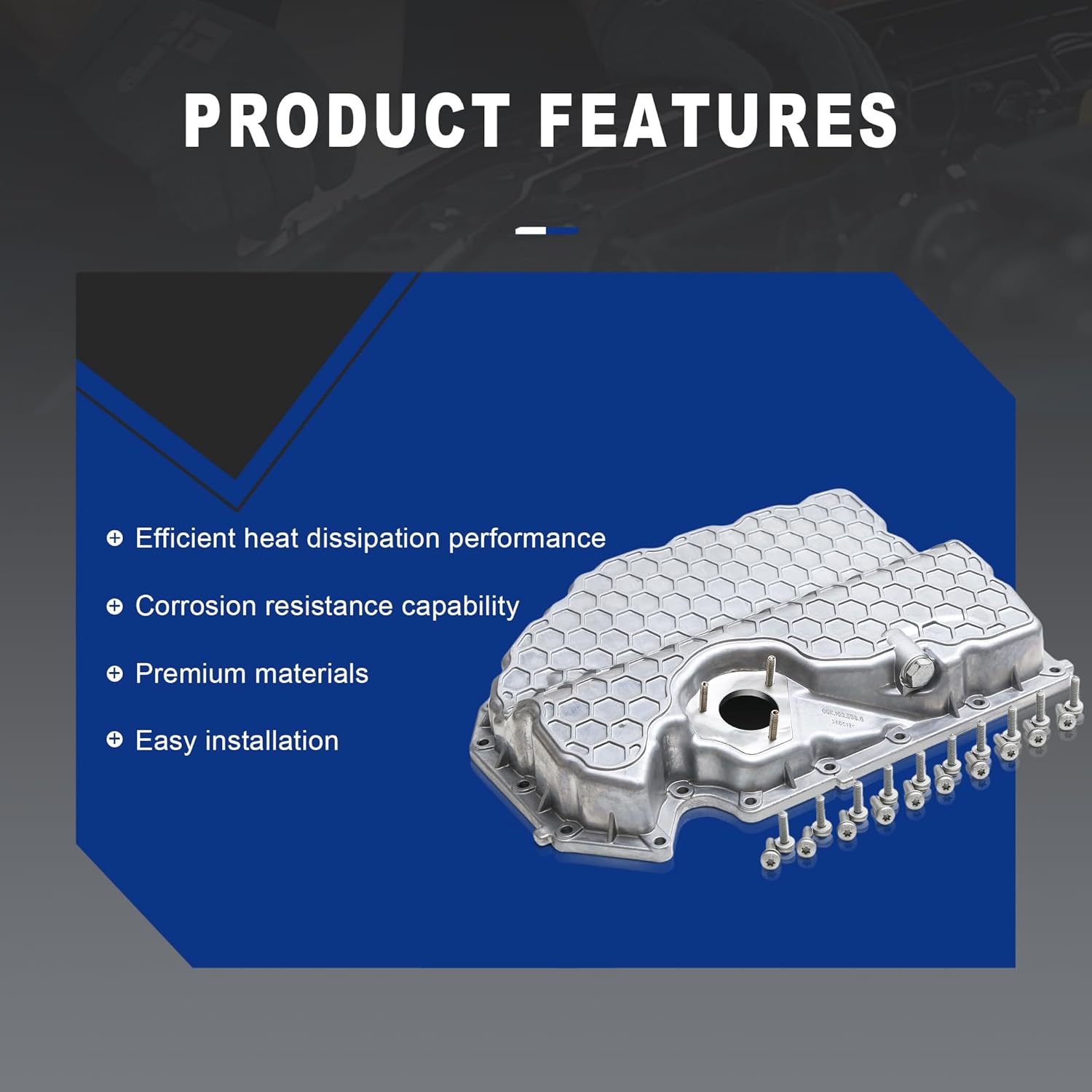 06K103600R Aluminum Lower Engine Oil Pan with Bolt N10347204 Compatible with VW Golf Touran Audi A3 S3 Quattro 2.0TFSI EA888