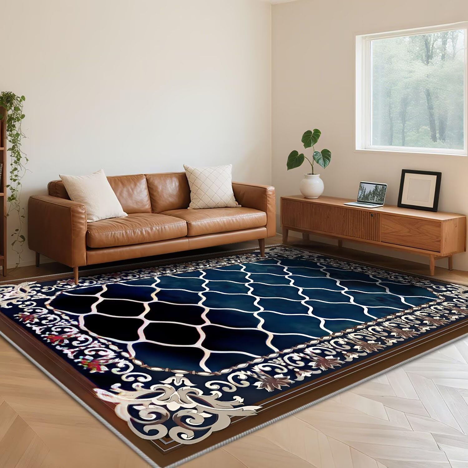 Tapis de sol confortable pour masquer un sol froid dans le salon