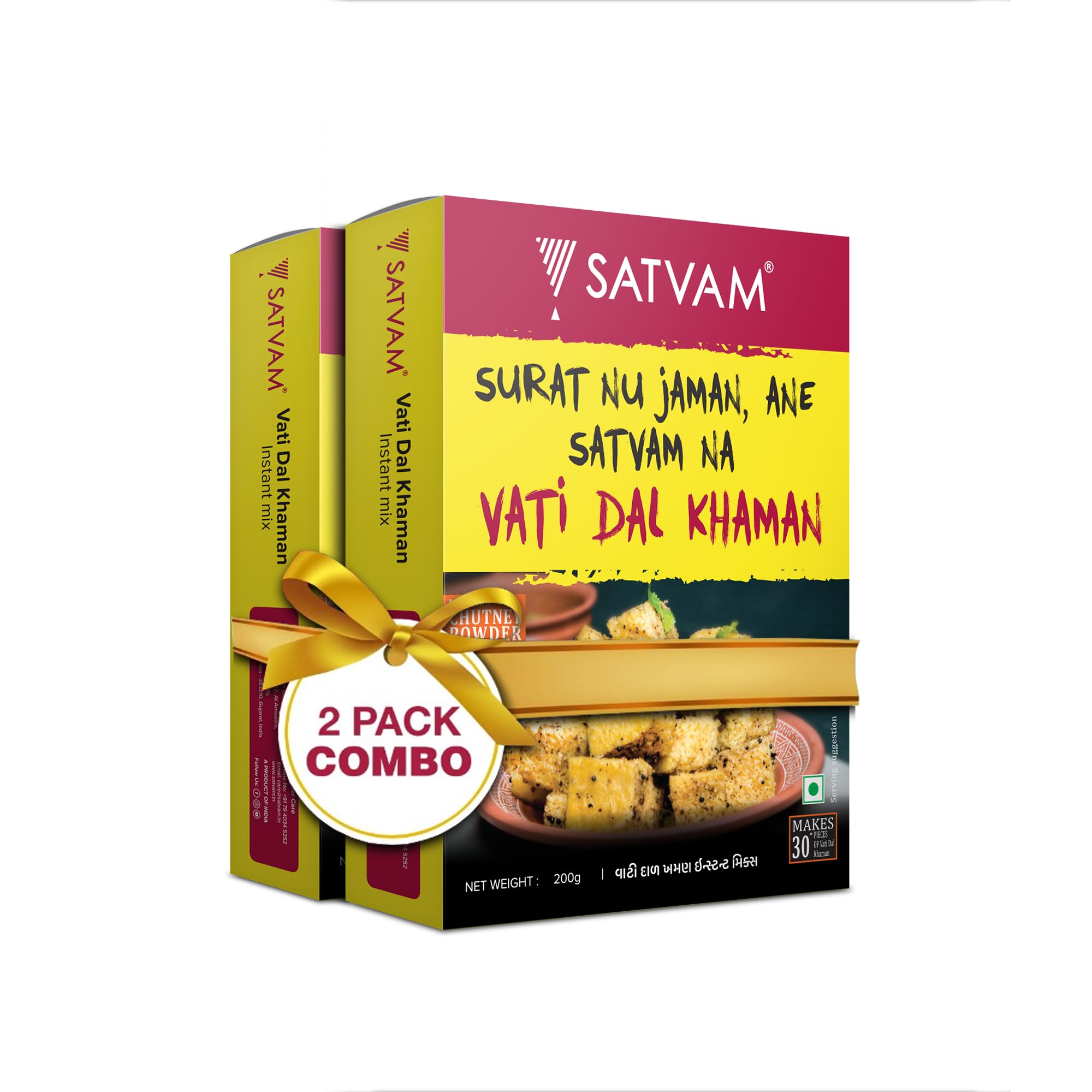 Satvam Vati Dal Khaman Instant Mix (Pack of 2)|(2 * 200g)-image-48