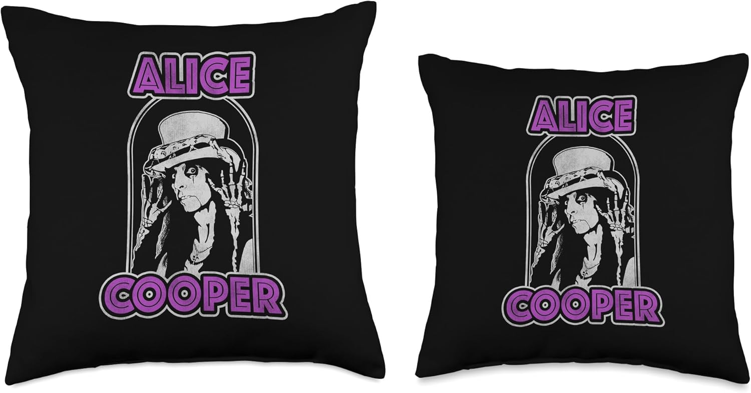 Alice Cooper Top Hat Throw Pillow