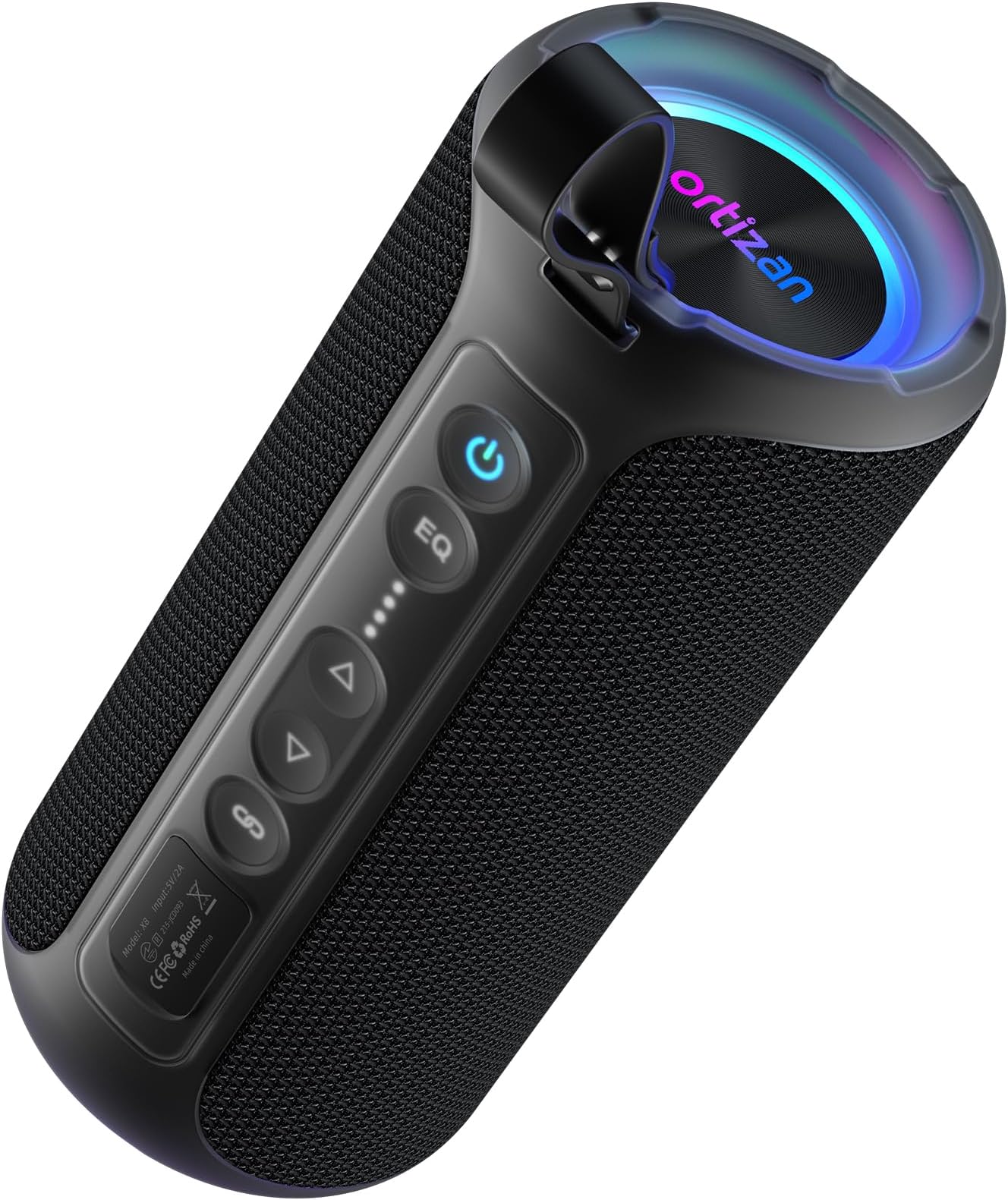 Ortizan Portable Bluetooth Speaker Wireless (2nd Gen), 40W Loud Sound and Deep Bass, 30 Hours Playtime, IPX7 Waterproof, TWS for 2 Speakers Pairing for Shower, Outdoor, Electronics Gift (Black)