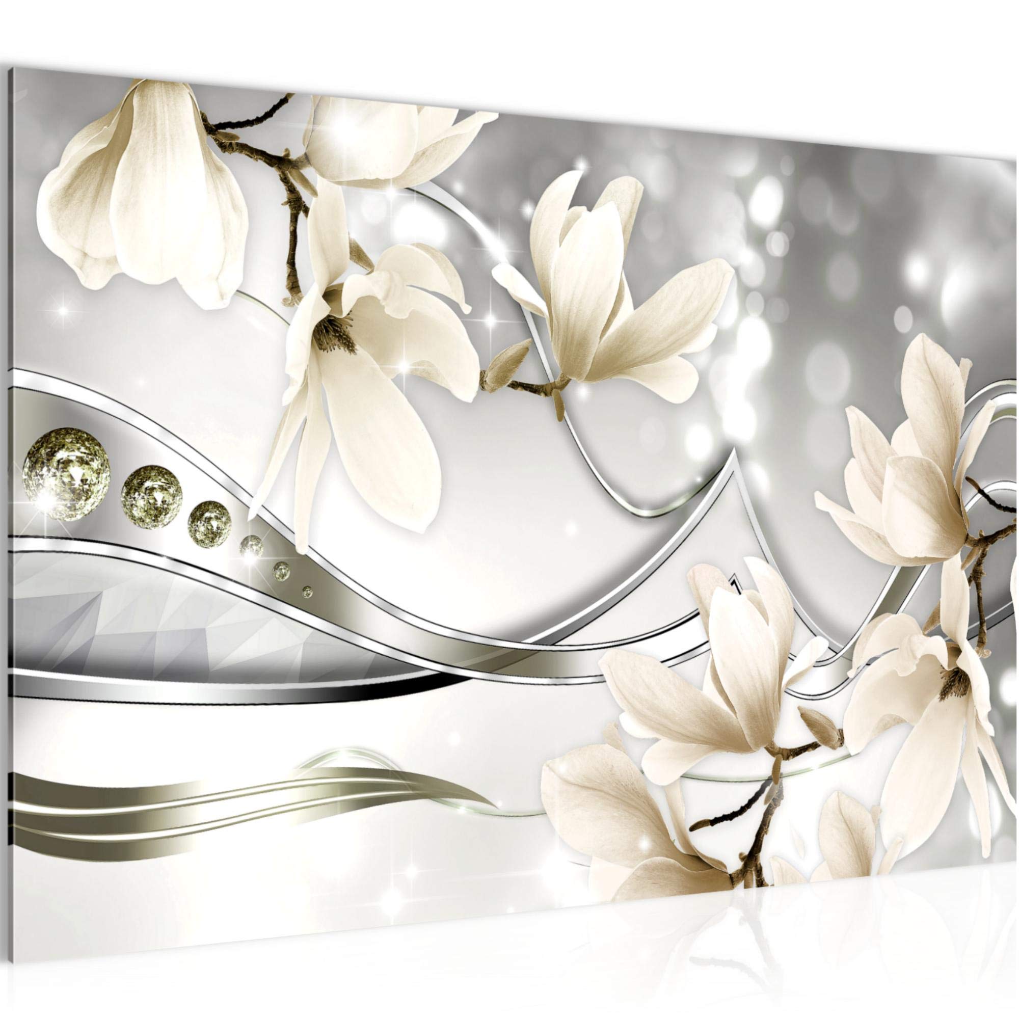Runa Art C Wall Picture Magnolia Flowers Modern Modern Anvas - 100% Made In Germany - Hall 207215