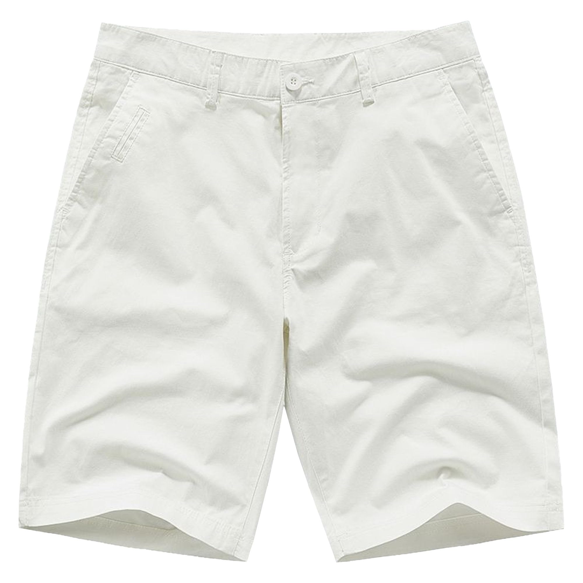 Short homme blanc coupe chino classique léger extensible 48 FR