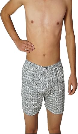 Seher Erkek Boxer  ort, Y ld z Desenli, Kar k Renk, 3l  Paket, XL Beden
