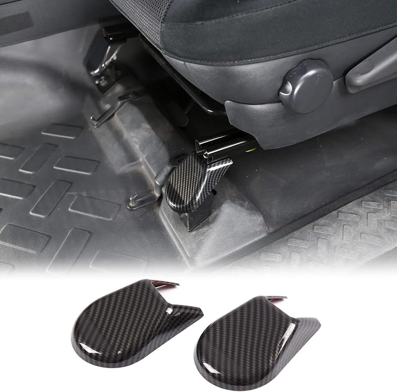 Capas para Parafusos do Suporte do Banco Dianteiro Aunginsy para Toyota FJ Cruiser 2007–2024, ABS com Padrão de Fibra de Carbono, 2 Peças