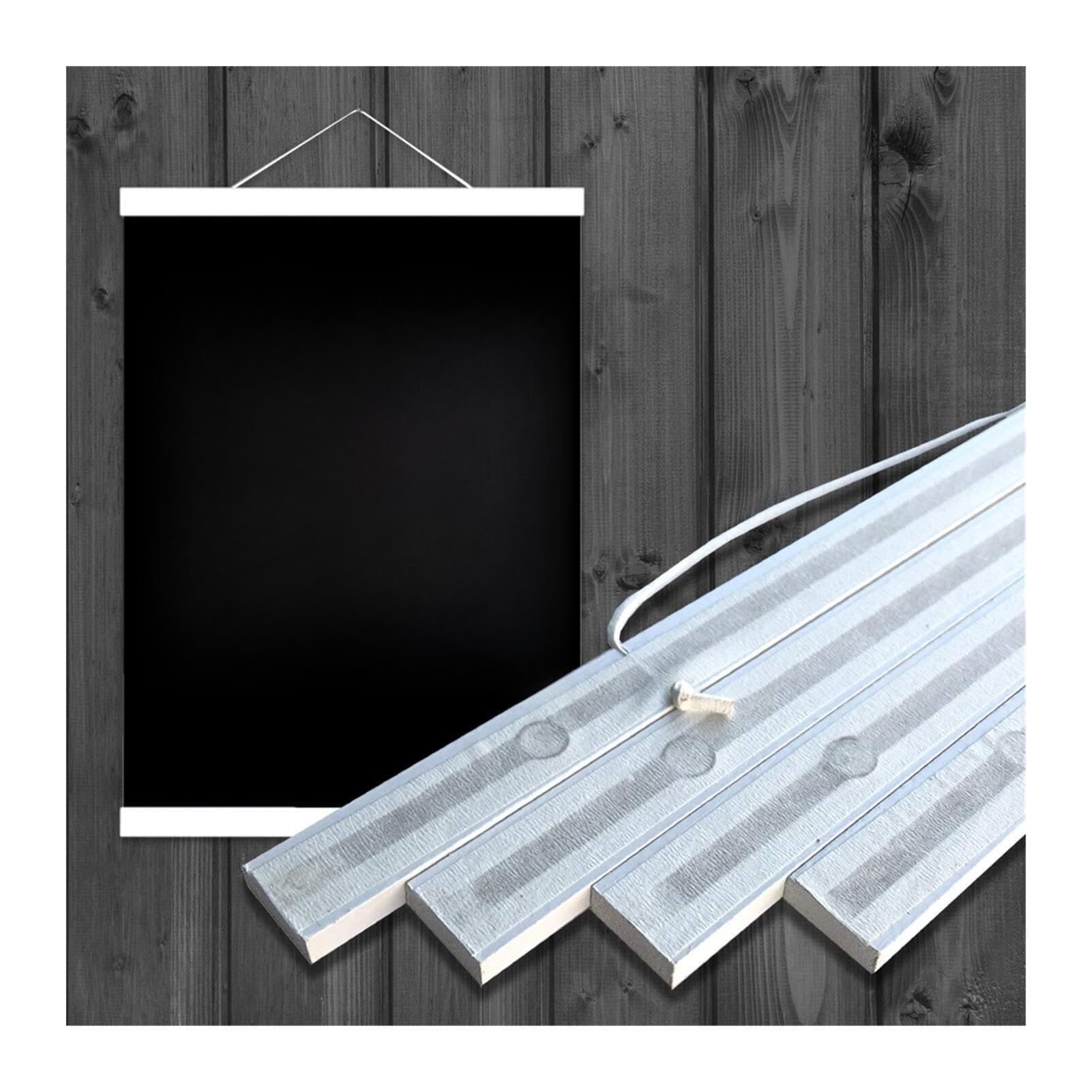 Photo Frames 21-70 Cm Painting Frame Magnetic Wooden Hanger Wood Photo Canvas Poster Art(White Mdf,60cm)