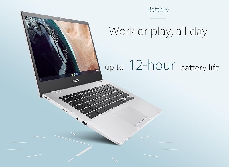 ASUS Chromebook 14" FHD Laptop, Intel Celeron N4500, 4GB RAM, 128GB Storage image 4
