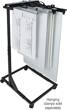 Arnos Hang-A-Plan, Mobile Blueprint Storage Rack, Height Adjustable