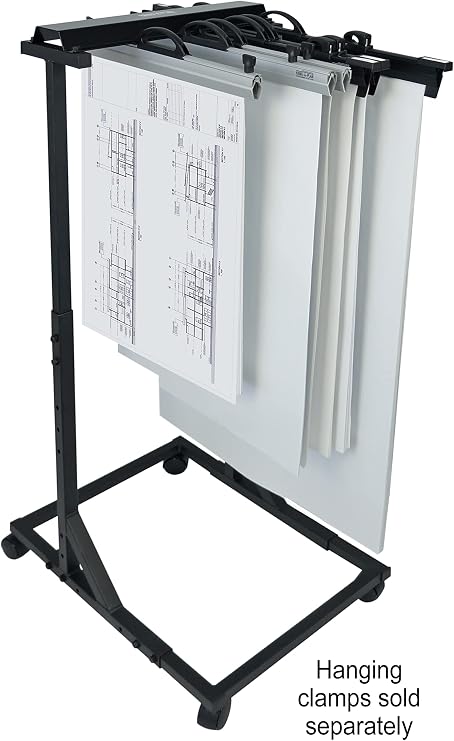 Arnos Hang-A-Plan, Mobile Blueprint Storage Rack, Height Adjustable