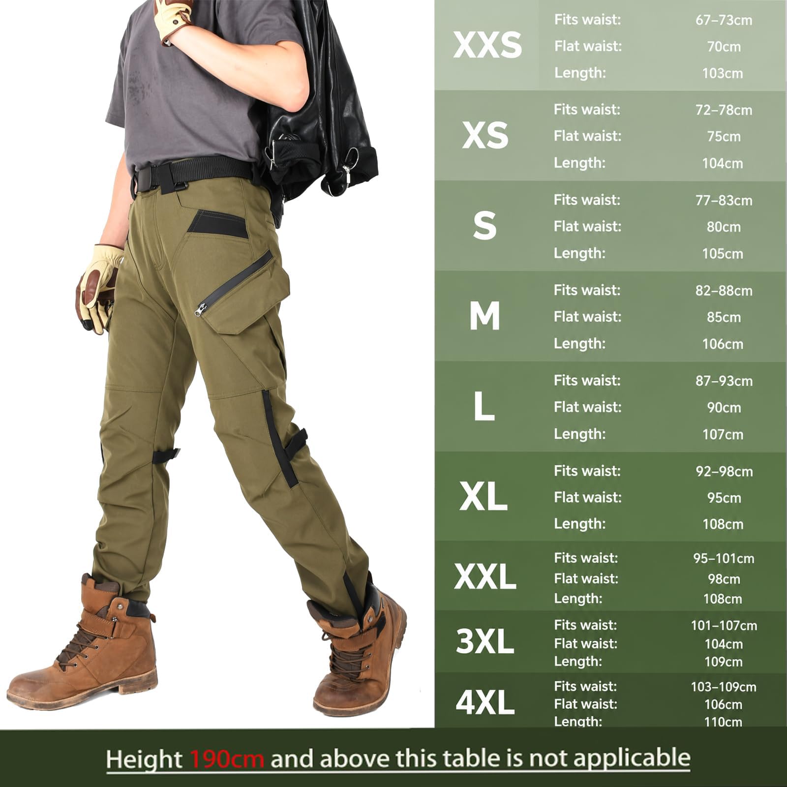 Urban Motorradhose Herren Cargo aus Oxford-Gewebe mit Multi-Taschen für Alltag, Pendeln und Touring