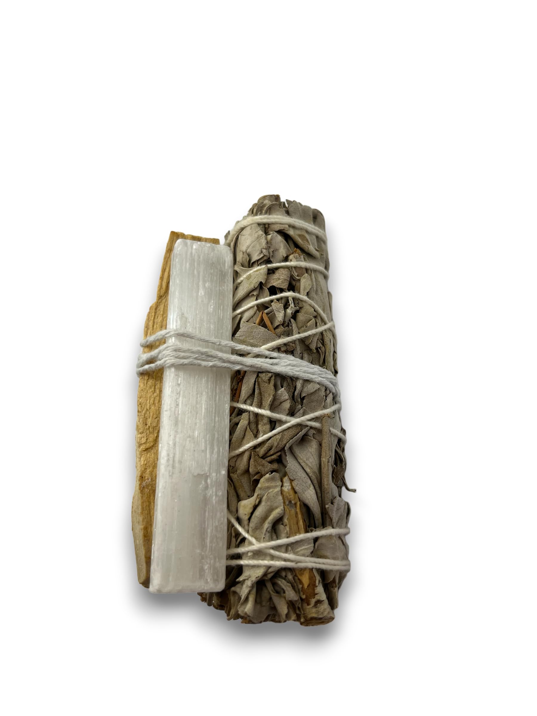 Hostenatura White Tied Sage, Palo Santo And Selenite | Ecological And Sustainable | 100% Original | Energy Cleaning Kit