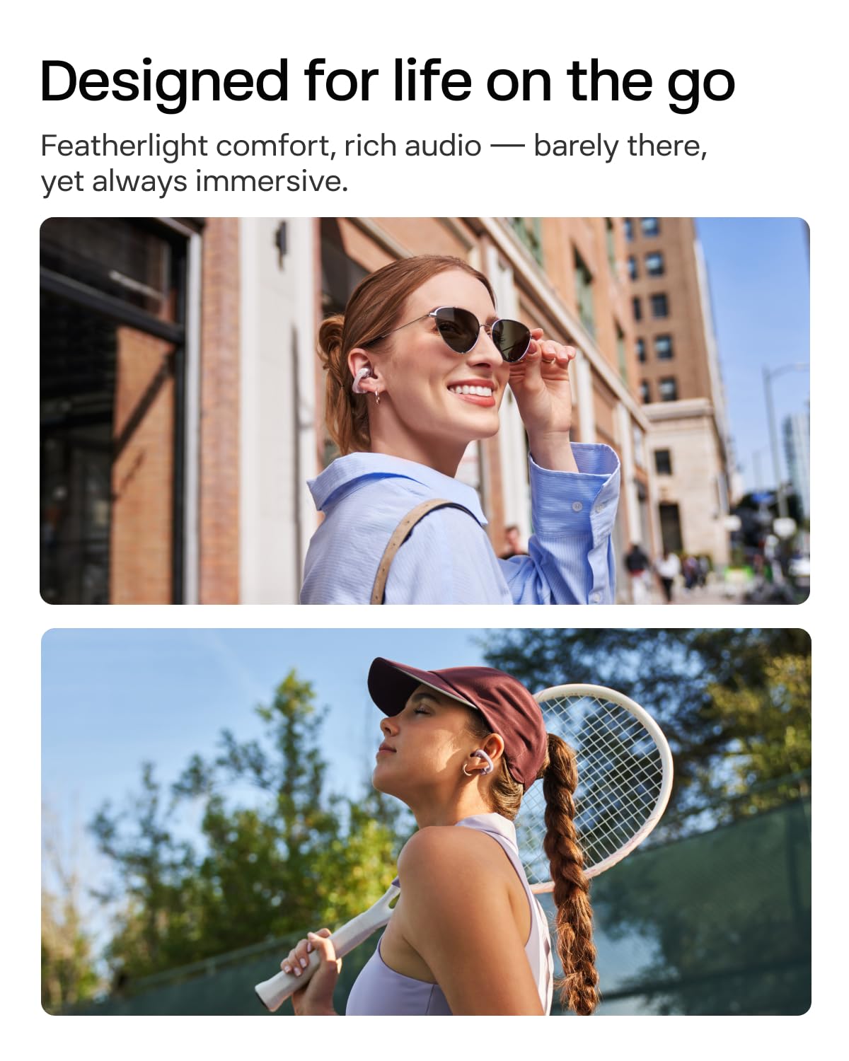 SHOKZ OpenDots ONE - Open-Ear Headphones - Wireless Bluetooth Earbuds with Microphone - Secure, Lightweight, Clip-On Fit - Premium Dolby Audio - Water Resistant - Fast Charging - Up to 40 hrs Playtime