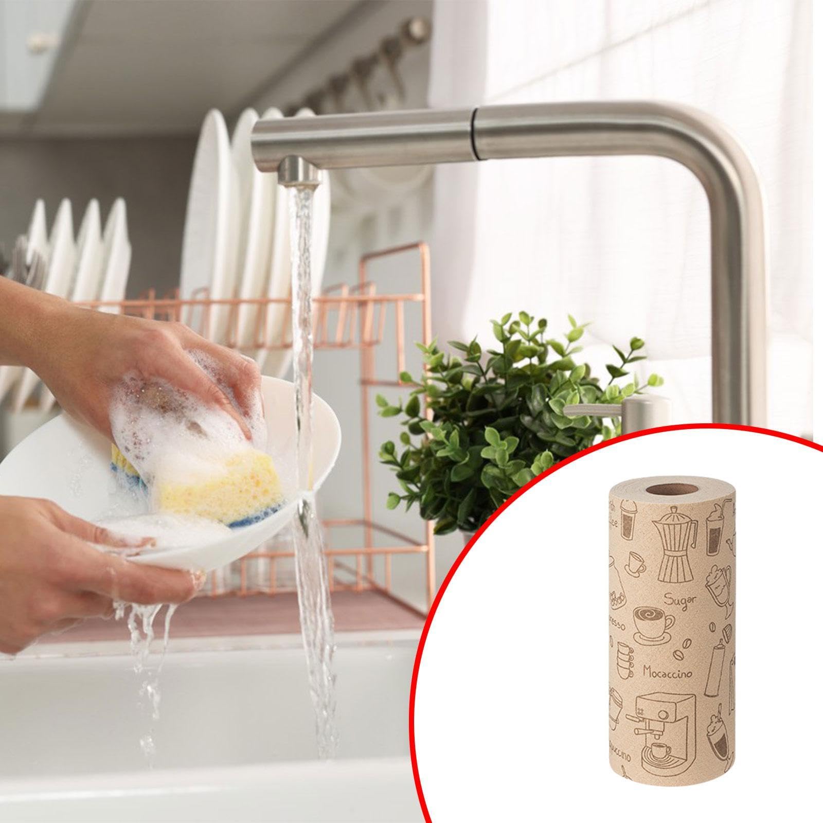 BNF® Kitchen Cleaning Cloths Cleaning Towels Dishcloth for Dishes Kitchen Counter Coffee Pattern|Home & Garden | Household Supplies & Cleaning | Cleaning Towels & Cloths|1 Roll Dishcloth 2