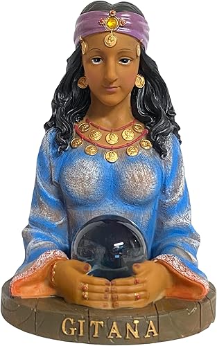 Estatua de adivino psíquico gitano de 10 pulgadas Imagen Gitana Estatua