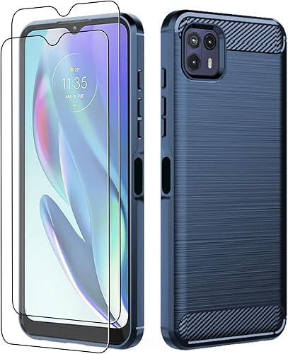 Dzxouui Funda para Moto G50 5G con protector de pantalla HD, funda para Motorola G50 5G, a prueba de golpes, funda suave de TPU para Motorola Moto