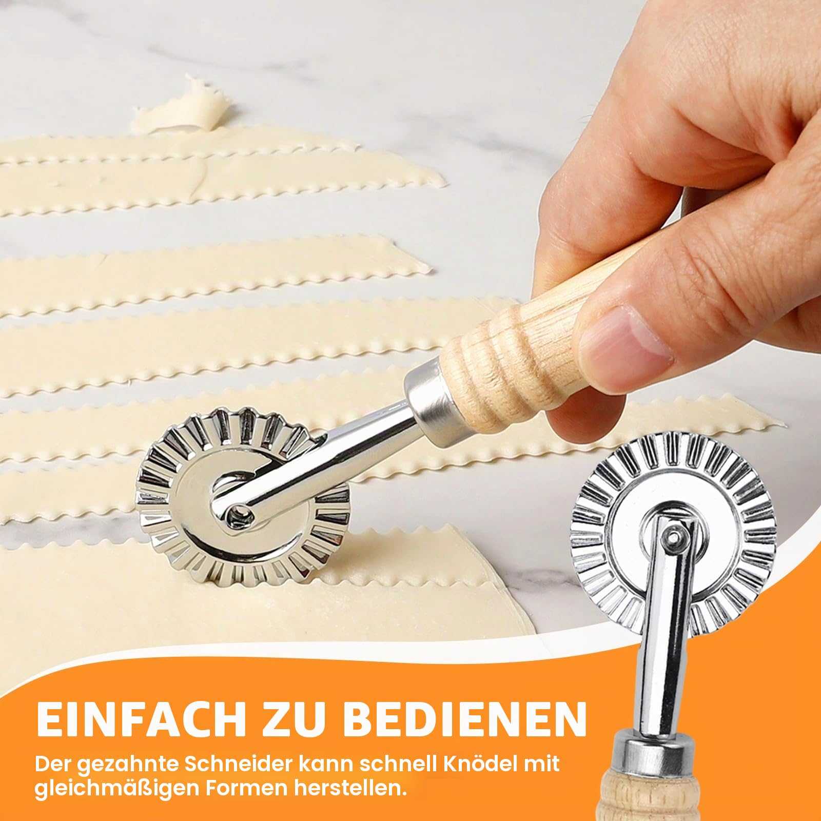 Ravioli Maker Set, Ravioli Former mit Nudelholz, Teigtaschenrad, Fleischspatel