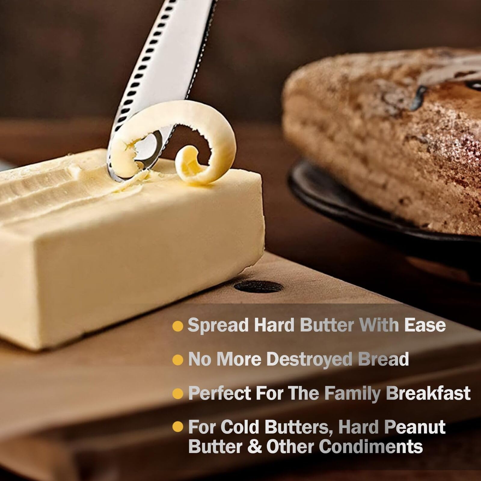 Stainless Steel Butter Spreader, Butter Knife - 3 in 1 Kitchen Gadgets - Image 2