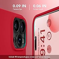 Vista 17 de GONEZ Funda de silicona para iPhone 15 Pro Max, compatible con Magsafe, protector de cámara + protector de pantalla, forro de microfibra suave Negro