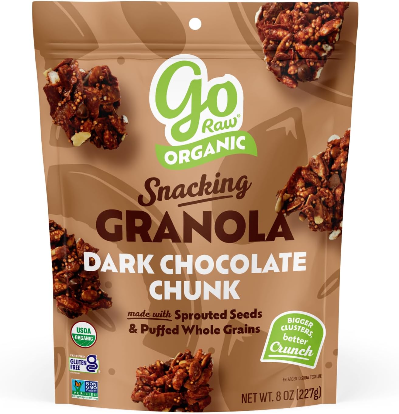 Dark Chocolate Snacking Granola, 8oz Pouch