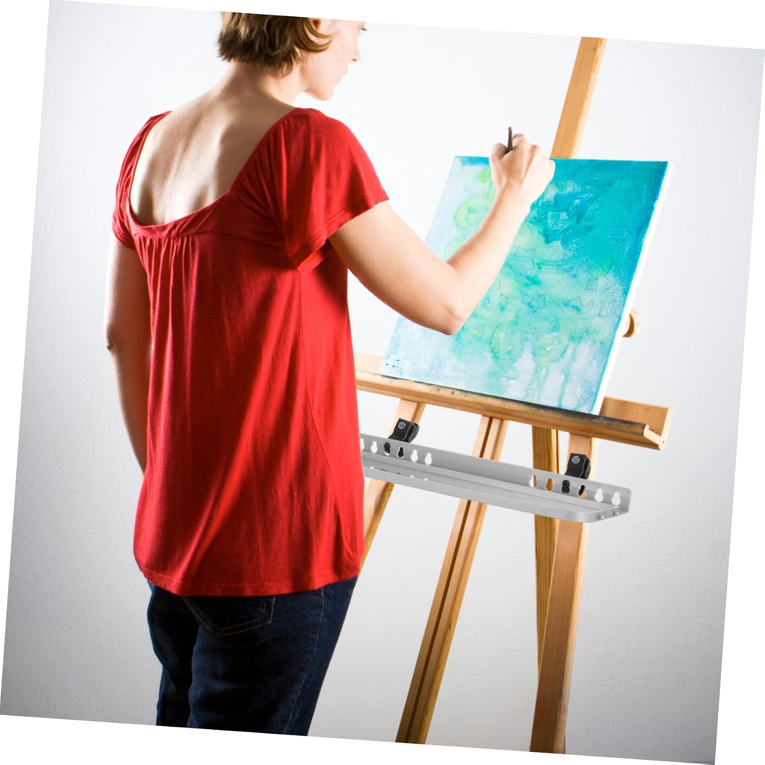 Multi-use Easel Tray for Artists Hand Crank Lightweight Painting Accessory for Convenient Tool Storage and Organized Workspace for Indoor and Outdoor Use