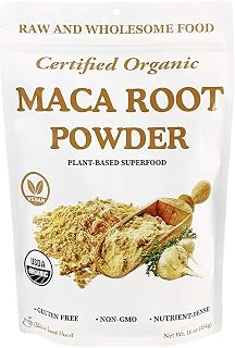 Cherie Sweet Heart Maca Powder Organic, Peruvian Root Premium Grade Superfood (Raw), Perfect for Breakfast, Smoothies, Baking, Ice Cream (16 oz)